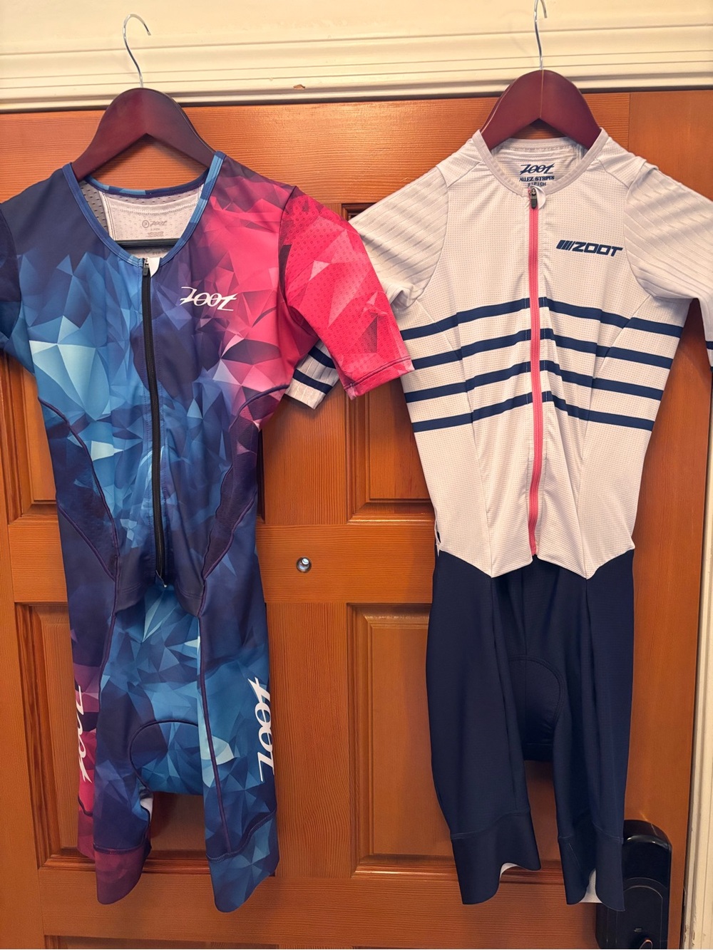 2 women’s small Zoot ICE triathlon suits